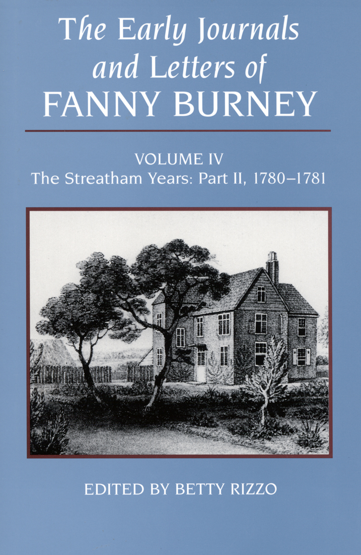 Early Journals and Letters of Fanny Burney, Volume 4