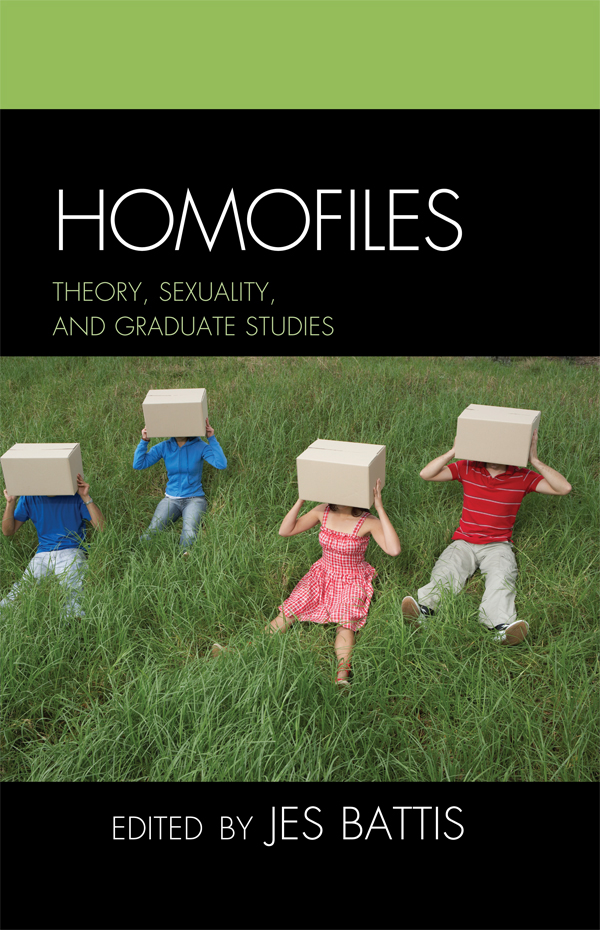 Homofiles: Theory, Sexuality, and Graduate Studies