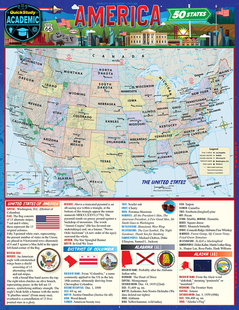 America - The 50 States Second Edition, New Edition, Updated & Revised