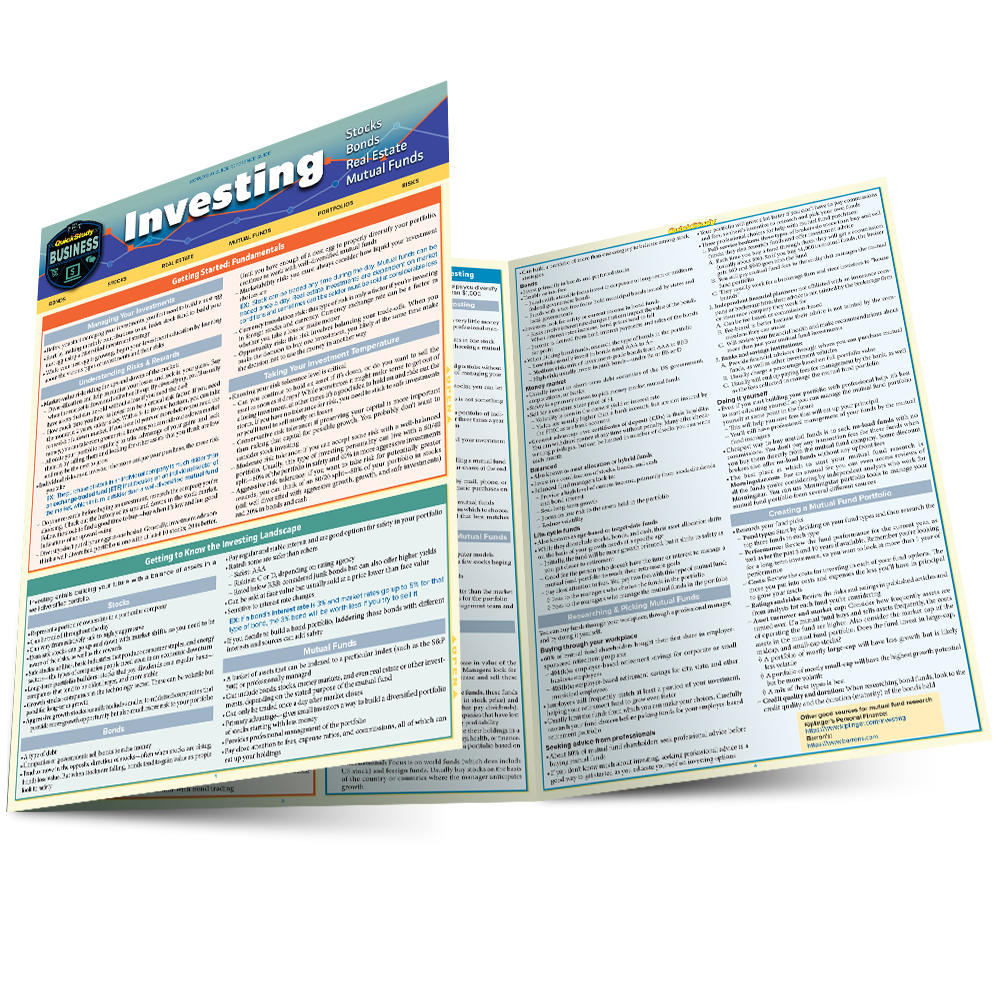 Investing - Stocks, Bonds, Real Estate, Mutual Funds: QuickStudy Laminated Reference Guide First Edition, New Edition