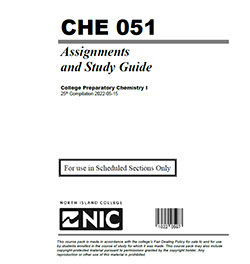 CHE 051 - ASSIGNMENTS & STUDY GUIDE