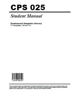 CPS 025 - STUDENT MANUAL