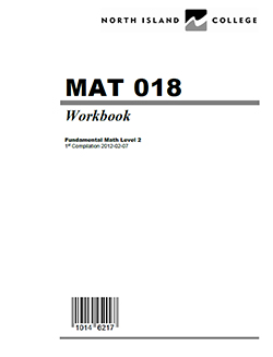 MAT 018 - WORKBOOK