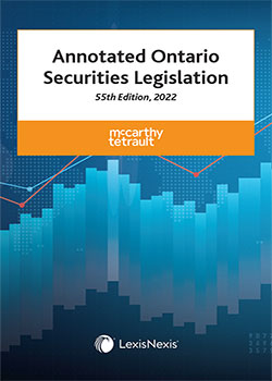 Annotated Ontario Securities Legislation, 55th Edition, 2022 (2 Volumes)